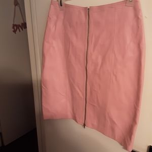 Genuine leather skirt
